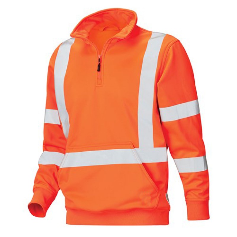 Workwear 'X' Taped Hi-Vis QTR Zip Pullover